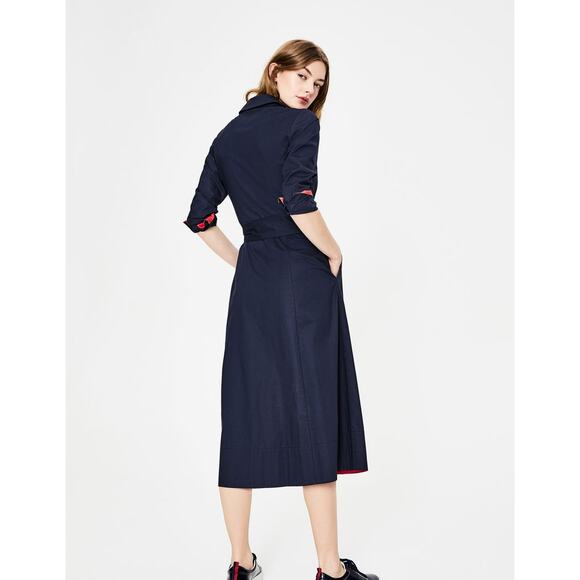 NWT Boden Roseland Shirt Dress Navy Blue Size 6 - Picture 3 of 9